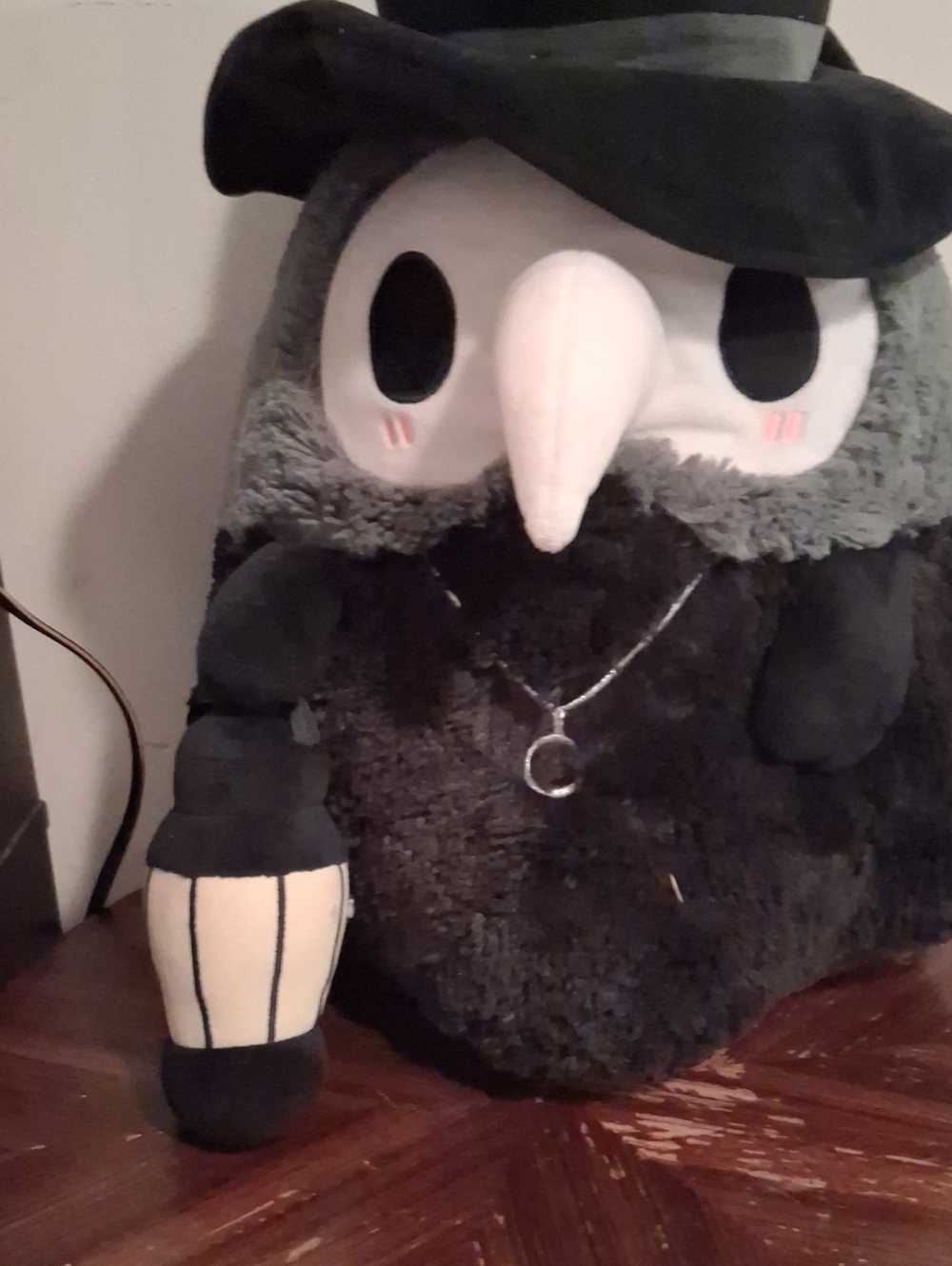 Squishmallows Plague Doctor Plush - Black, Gray, White